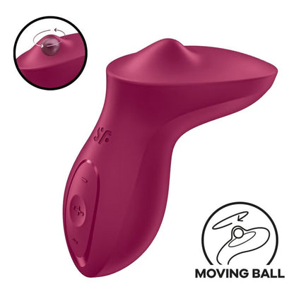 Vibratore eccitante da appoggio clitoride SATISFYER, colore fucsia, con design ergonomico e superficie liscia.