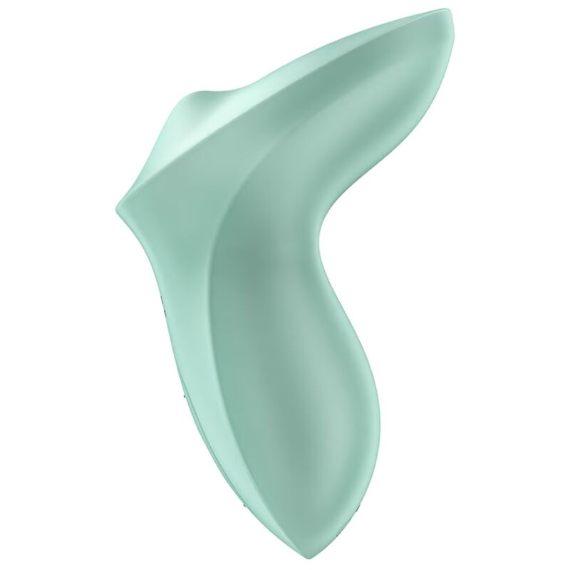 Vibratore Satisfyer Exciterrr da appoggio clitoride con rivestimento in gel mentolato, design ergonomico e dotato di stimolazione mirata.