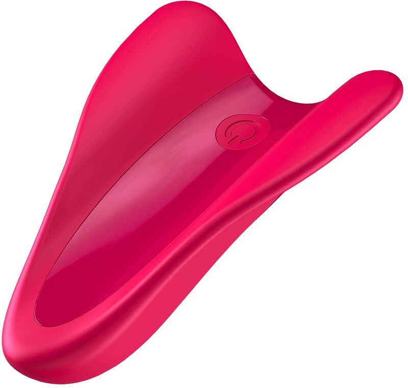 Vibratore High Fly Finger di Satisfyer in colore fucsia, design compatto e ergonomico per stimolazione precisa e piacevole.