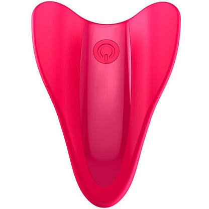 Vibratore high fly finger SATISFYER di colore fucsia, design compatto e ergonomico per stimolazione precisa e rilassante.