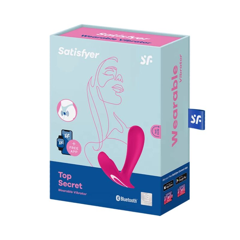 Vibratore rosa SATISFYER Top Secret con design elegante, in silicone morbido, ideale per stimolazione intensa e piacere personale