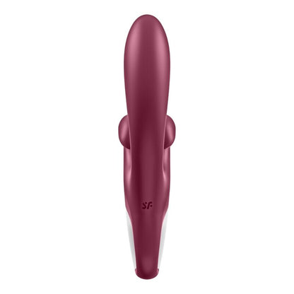 Vibratore Rabbit rosso SATISFYER Touch Me, design ergonomico e vibrante per stimolazioni intense e piacevoli.