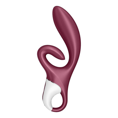 Satisfyer Touch Me Rabbit Rosso, vibratore rosso con doppi stimolatori, design ergonomico e superficie liscia, vista frontale.