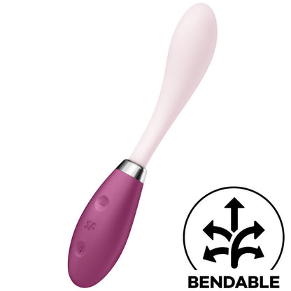 Vibratore Satisfyer Multi G-Spot Flex 3 grigio, elegante vibratore per stimolazione G-Spot con design flessibile, in colore grigio.