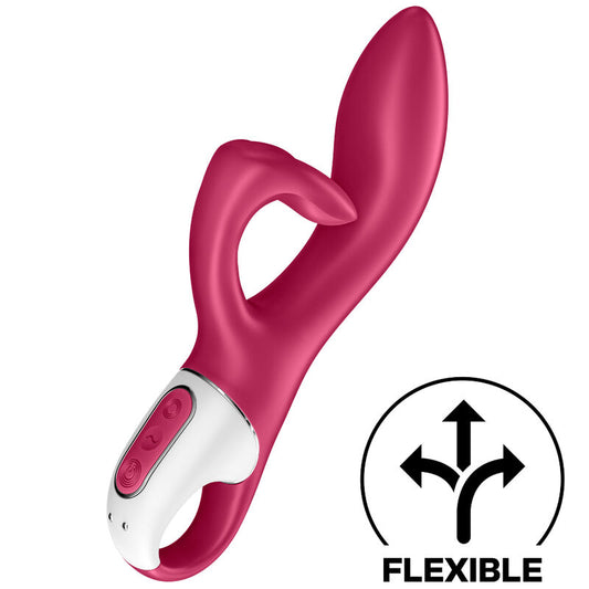 Vibratore Satisfyer Embrace Me G-Spot Berry con design ergonomico e dettagli colorati, ideale per stimolazione del punto G.