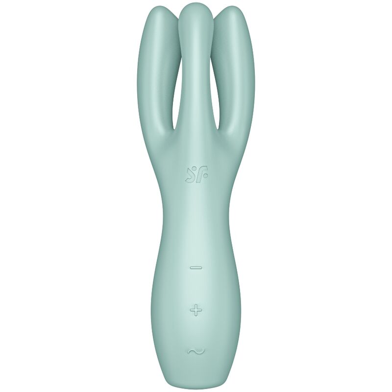 Vibratore rosa SATISFYER Threesome 3 con design ergonomico, ideale per stimolazione intima e piacere personale.