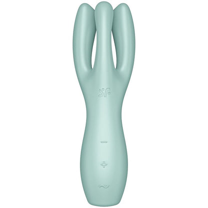 Vibratore rosa SATISFYER Threesome 3 con design ergonomico, ideale per stimolazione intima e piacere personale.
