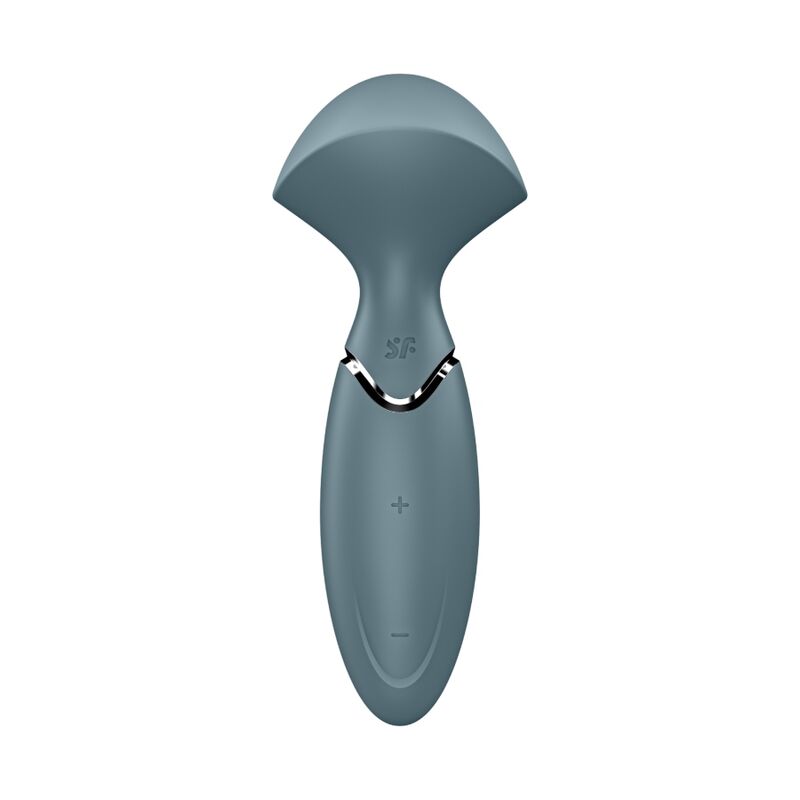 Mini wand SATISFYER WOND-ER blu, vibratore compatto con forma ergonomica e superficie liscia, ideale per stimolazione mirata.
