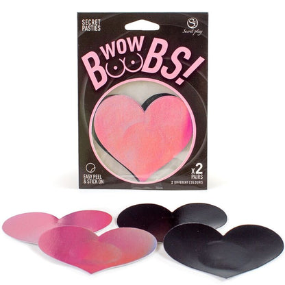 Copri capezzoli a cuore SECRET PLAY WOW TETTE! 100% FETISH, morbido e sexy per giochi intimi e sensuali.