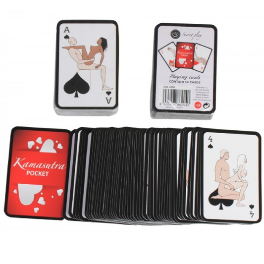 Carte da gioco Kamasutra tascabili SECRETPLAY, set di carte per giochi di coppia, con illustrazioni e istruzioni in diverse lingue