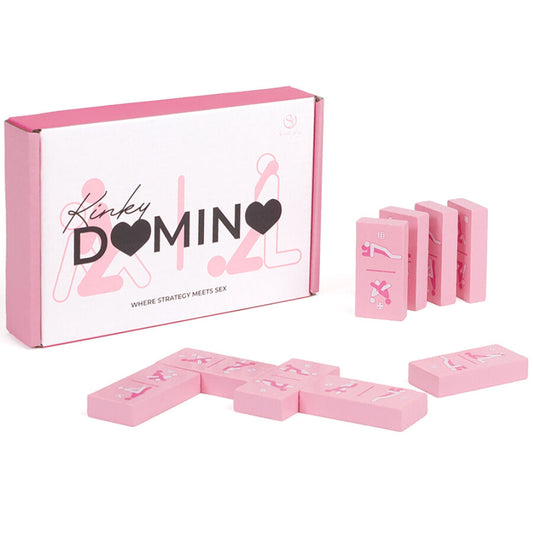 Gioco di legno Kinky Domino di SECRETPLAY 100% GAMES, set di domino colorati e robusti per divertimento e giochi di abilità.