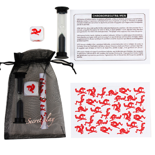 Kit SECRETPLAY Chronomasutra Play Gay con accessori, ideale per giochi erotici e divertenti per adulti.