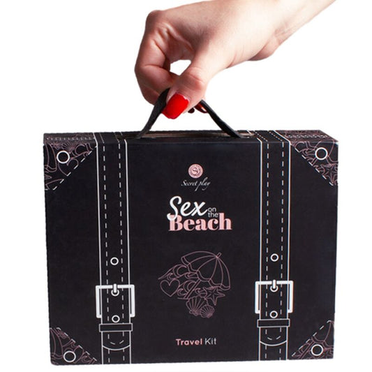 Kit da viaggio SECRETPLAY per sesso in spiaggia, con giochi e accessori portatili, ideale per avventure all'aperto e vacanze.