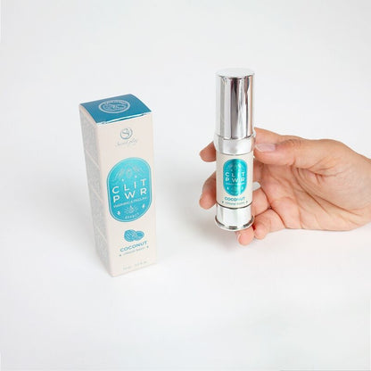 Balsamo clitoride SECRET PLAY CLIT PWR con cocco, crema idratante e stimolante per il piacere femminile, confezione con tubo bianco