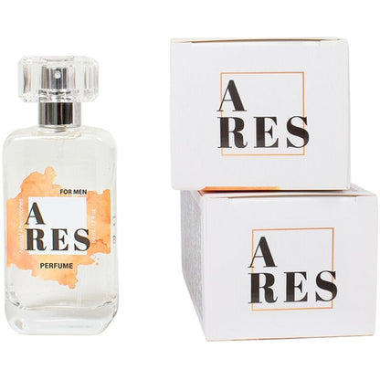 Spray di profumo naturale SECRETPLAY ARES con feromoni per uomo, bottiglia da 50 ml, con etichetta e design elegante
