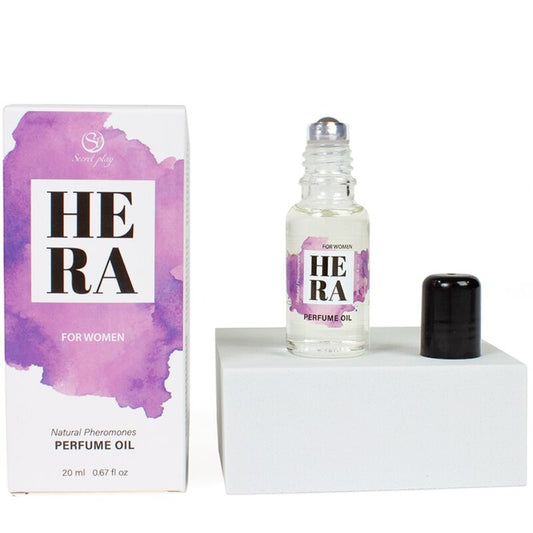 Profumo naturale con feromoni SECRETPLAY HERA in olio da 20 ml, fragranza femminile delicata e seducente.