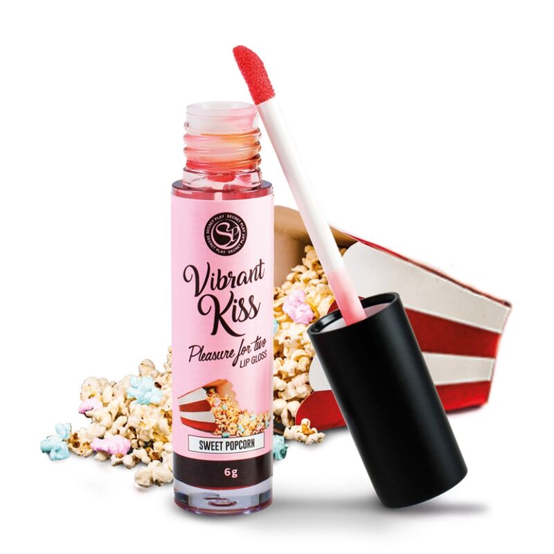 Lucidalabbra SECRETPLAY VIBRANT KISS Dolce Popcorn, gloss lucido con finitura vibrante e colore intenso, cosmetici SECRETPLAY.