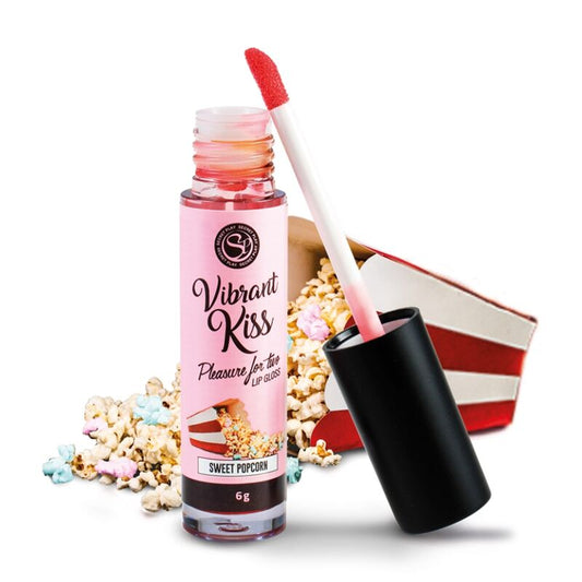 Lucidalabbra SECRETPLAY VIBRANT KISS Dolce Popcorn, gloss lucido con finitura vibrante e colore intenso, cosmetici SECRETPLAY.