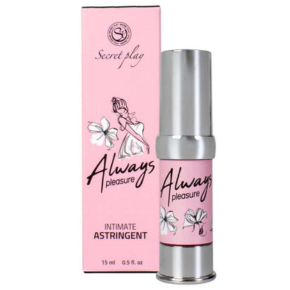 Gel intimo astringente SECRETPLAY SEMPRE VERGINE, trattamento fresco e delicato per l'area intima femminile.