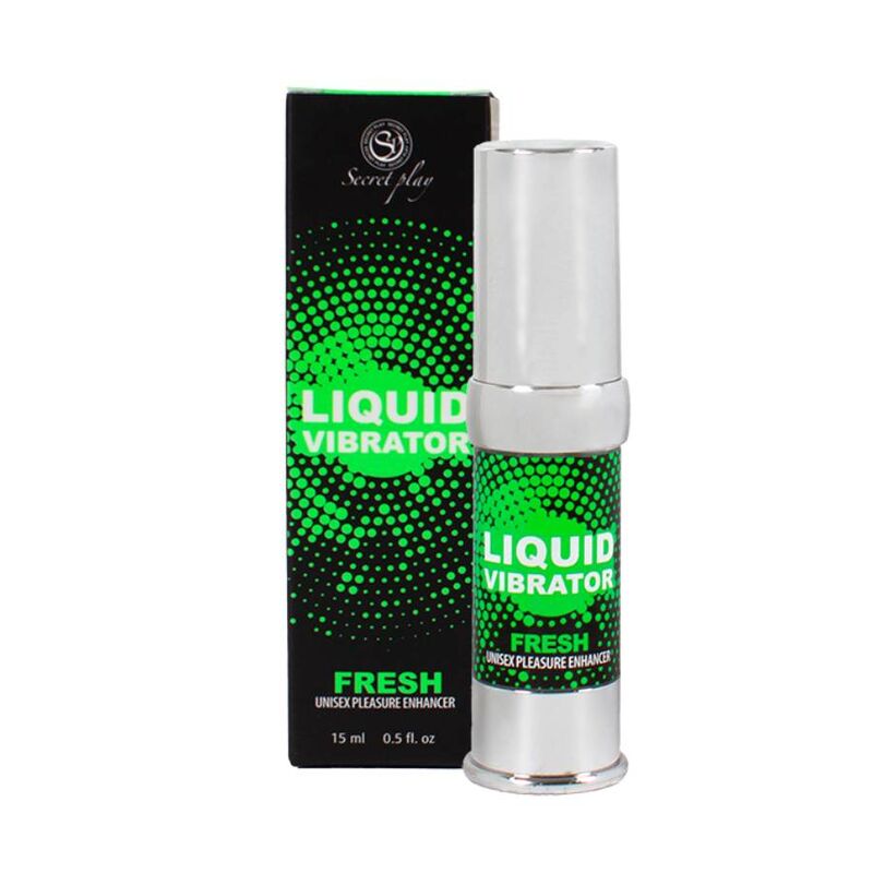 Vibratore liquido Fresh di SECRETPLAY, stimolatore e intensificatore del piacere, flacone da 15 ml, prodotto cosmetico per il benessere.
