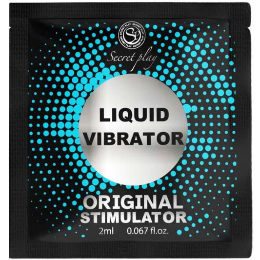 Vibratore liquido unisex SECRETPLAY COSMETIC, flacone da 2 ml con stimolatore intimo, prodotto per piacere e benessere.