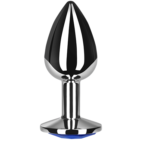 Plug anale blu SECRETPLAY TOYS di piccole dimensioni, con forma ergonomica e superficie liscia, per uso anale sicuro e confortevole.