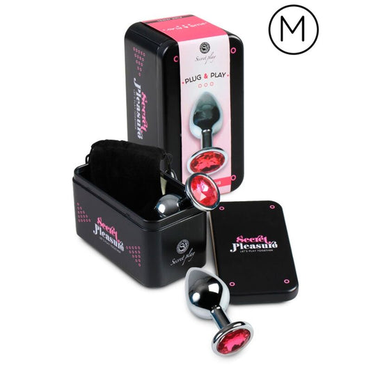 Plug anale fucsia SECRETPLAY TOYS, 8 cm, con superficie liscia e design ergonomico, visibile nell'immagine.