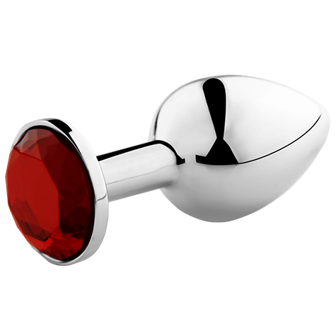 Plug anale rosso SECRETPLAY TOYS di dimensioni S, con forma ergonomica e superficie liscia per piacere e comfort.
