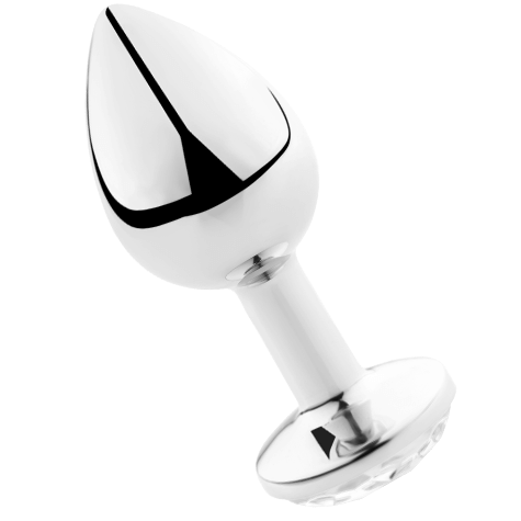 Plug anale trasparente di grandi dimensioni SECRETPLAY TOYS, design liscio e ergonomico, per l'uso intimo e confortevole.