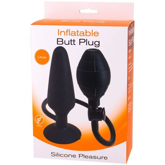 Plug anale gonfiabile SEVEN CREATIONS, taglia L, con superficie liscia e valvola di gonfiaggio, per uso intimo e comfort.