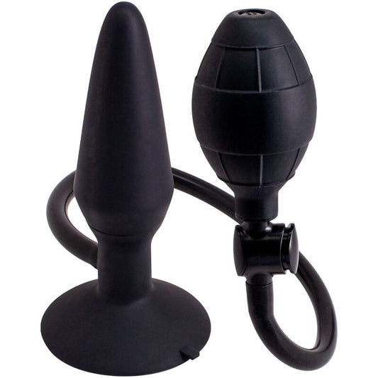 Plug anale gonfiabile SEVEN CREATIONS di taglia M, morbido e flessibile, con pompa di gonfiaggio per un uso confortevole.