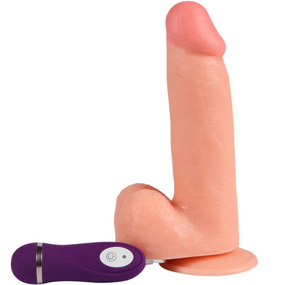 Dildo vibrante SHEQU Phantom da 20 cm con telecomando, design realistico e dettagliato, in silicone morbido e sicuro.