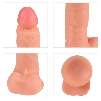 Dildo vibratore Iron Dragon SHEQU da 17,5 cm con telecomando, colore nero, dettagli realistici e superficie liscia.