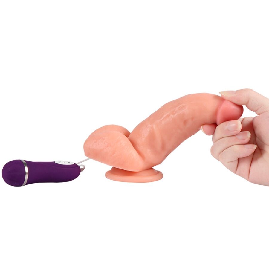 Dildo vibratore soldato SHEQU da 16 cm con telecomando, design resistente e dettagli realistici italiani