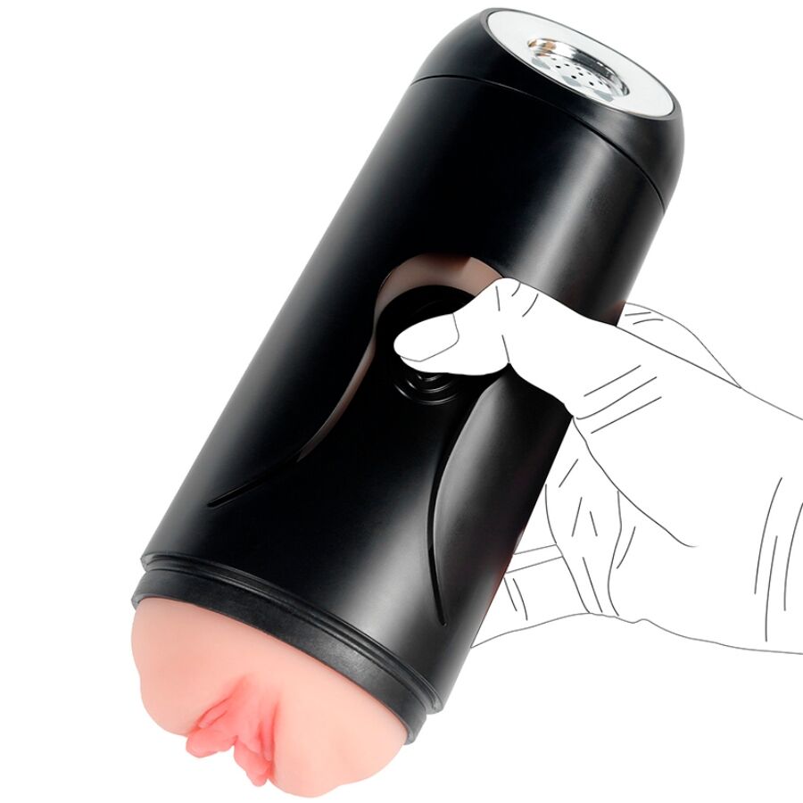 Masturbatore femminile SHEQU FANNY con vibrazione, dettagli realistici e interno morbido, per stimolazione intima e piacere personale