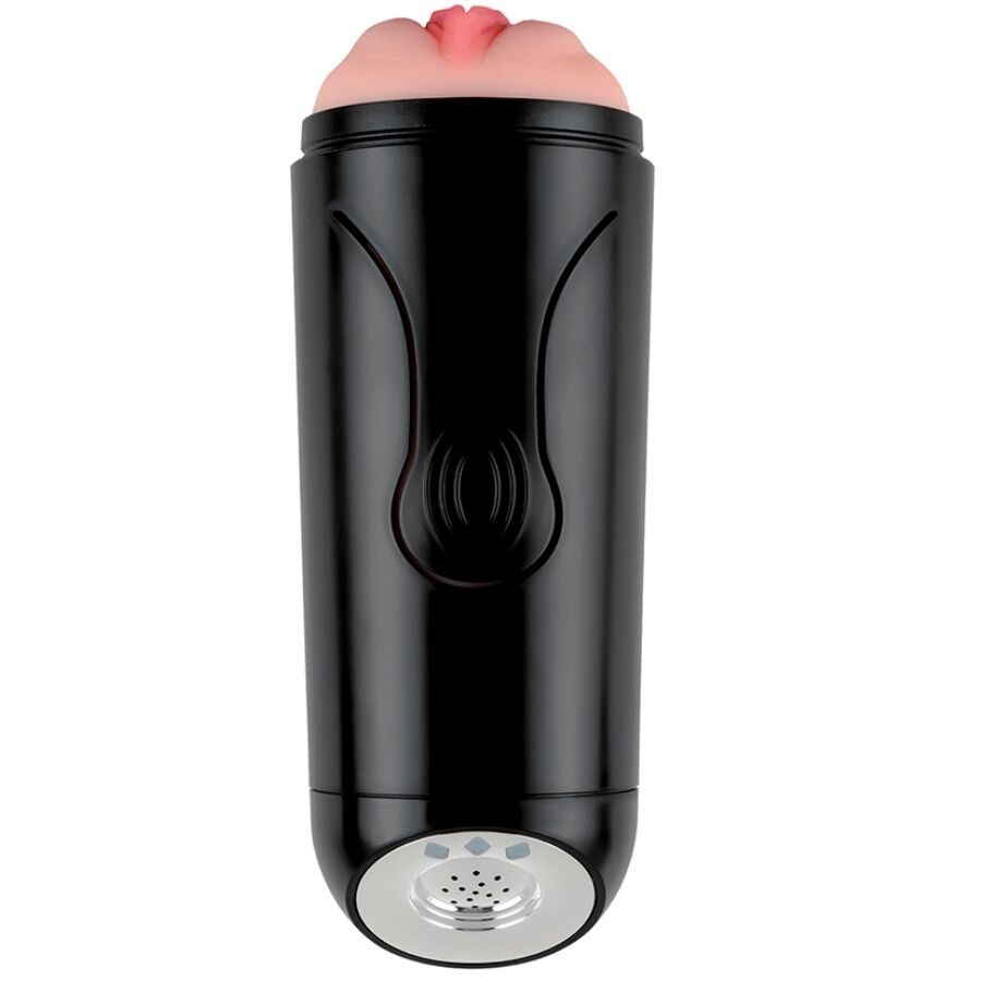 Masturbatore femminile SHEQU FANNY con vibrazione, dettagli realistici e design compatto per l'uso personale.