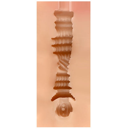 Masturbatore vagina Miriam di SHEQU, modello realistico in silicone, visibile in primo piano con dettagli anatomici.
