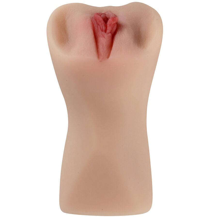 Masturbatore vagina Miriam di SHEQU, realistico e dettagliato, visibile in primo piano con texture e apertura anatomica.
