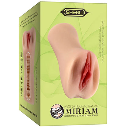 Masturbatore vagina Miriam della marca SHEQU, dettagli realistici con texture interna visibile nell'immagine.