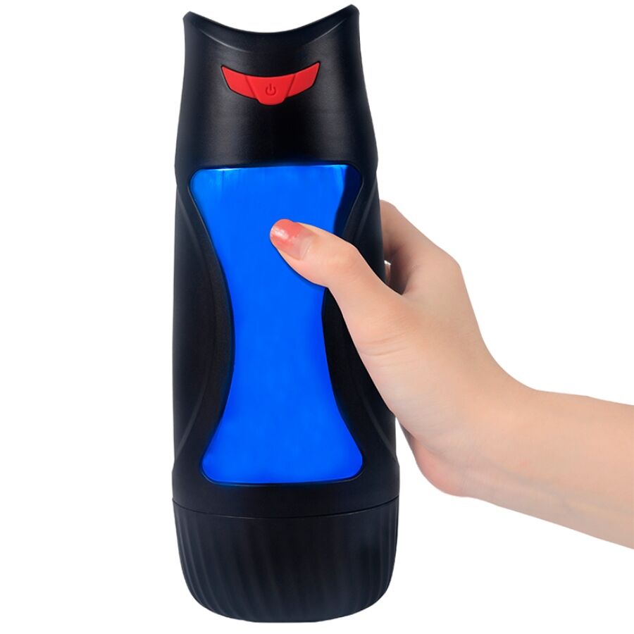Masturbatore vaginale SHEQU Renee con vibrazione, design squeezable e custodia in plastica, texture realistica per piacere personale