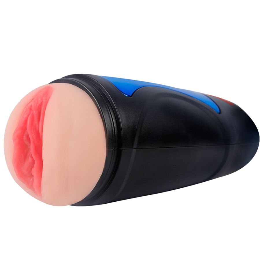 Masturbatore femminile SHEQU Renee, vagina squeeze con vibrazione, in custodia per uso intimo e discreto.