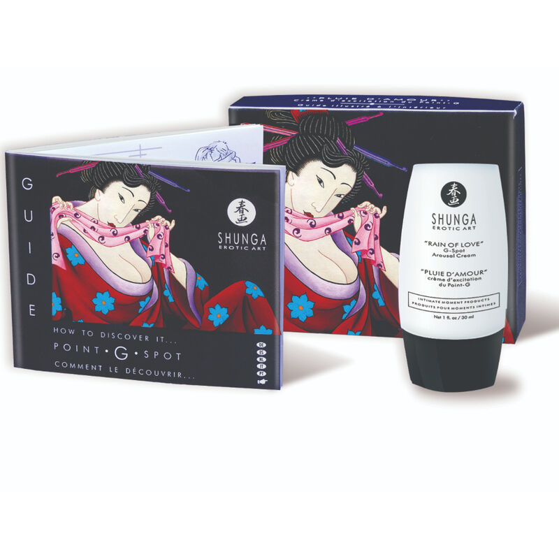 Crema stimolante Punto G Shunga Rain of Love di Shunga Aphrodisiacs, crema per sensazioni intense e piacere ginecologico.