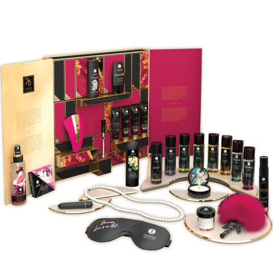 Calendario esclusivo dei desideri per il 25° anniversario di SHUNGA KITS, con design elegante e dettagli artistici.