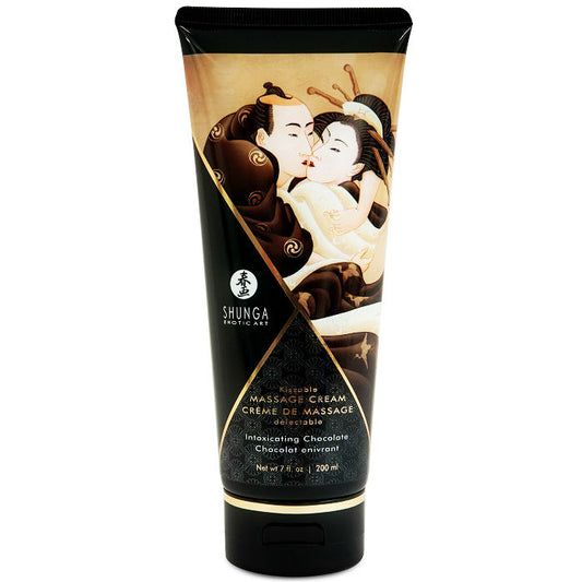 Crema da massaggio al cioccolato Shunga, confezione da 200 ml, crema liscia e cremosa per massaggi rilassanti e sensoriali