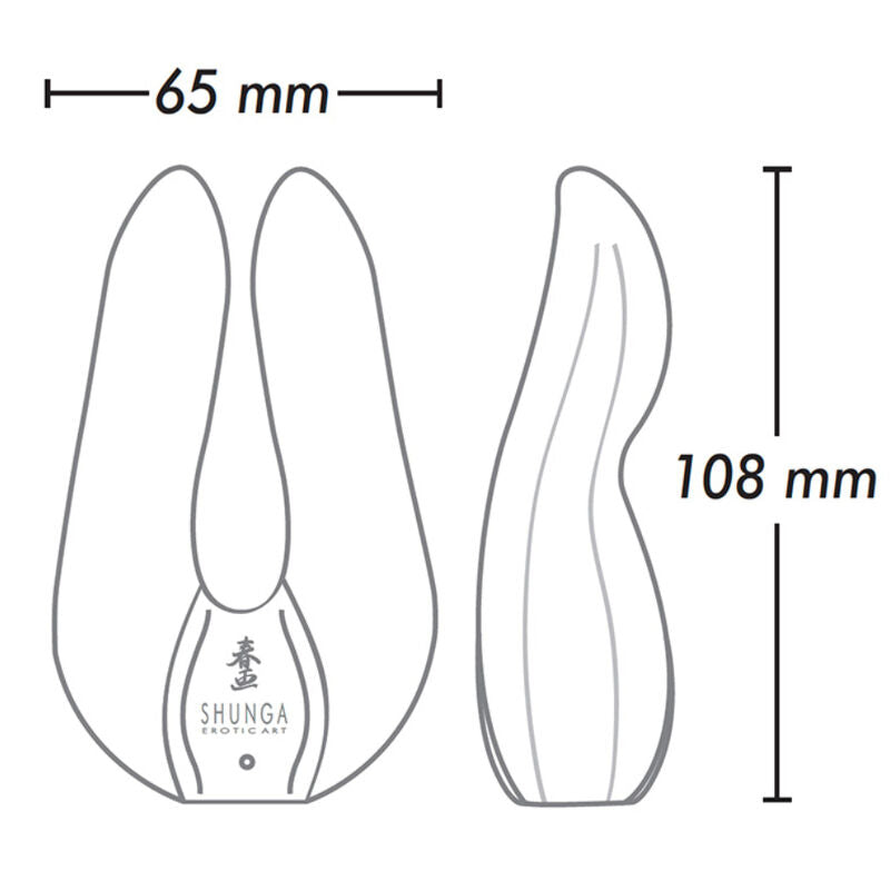 Massaggiatore intimo Aiko rosa di Shunga Toys, piccolo e ergonomico, con dettagli morbidi e design elegante.