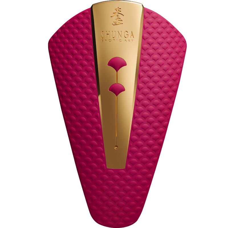 Massaggiatore intimo Obi rosa di Shunga Toys, design ergonomico e morbido, ideale per il piacere e il relax.