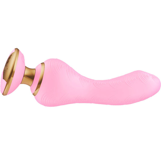Massaggiatore intimo rosa Shunga Toys Sanya, dispositivo per massaggi sensoriali e piacere personale, con design ergonomico.