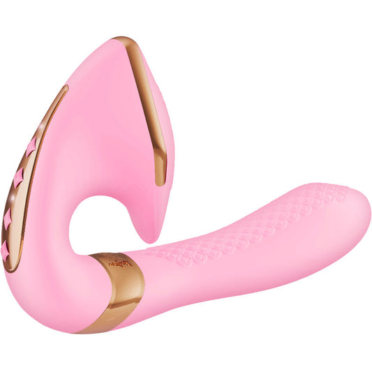 Massaggiatore intimo rosa SHUNGA TOYS SOYO, dispositivo elegante e morbido per il benessere personale in primo piano.