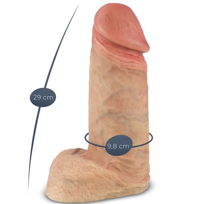 Pene realistico in silicone SILEXD Modello 1 Xtreme Premium, lunghezza 28 cm, dettagli realistici e texture naturale