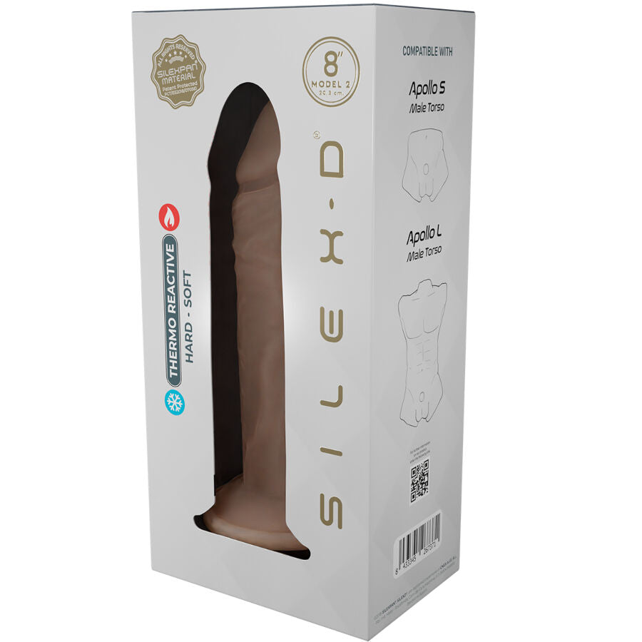 Penis realistico in silicone liquido di 20,6 cm del modello SILEXD, con dettagli realistici e morbidi.